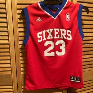 Adidas Red/Blue/White Sixers #23 Williams Jersey